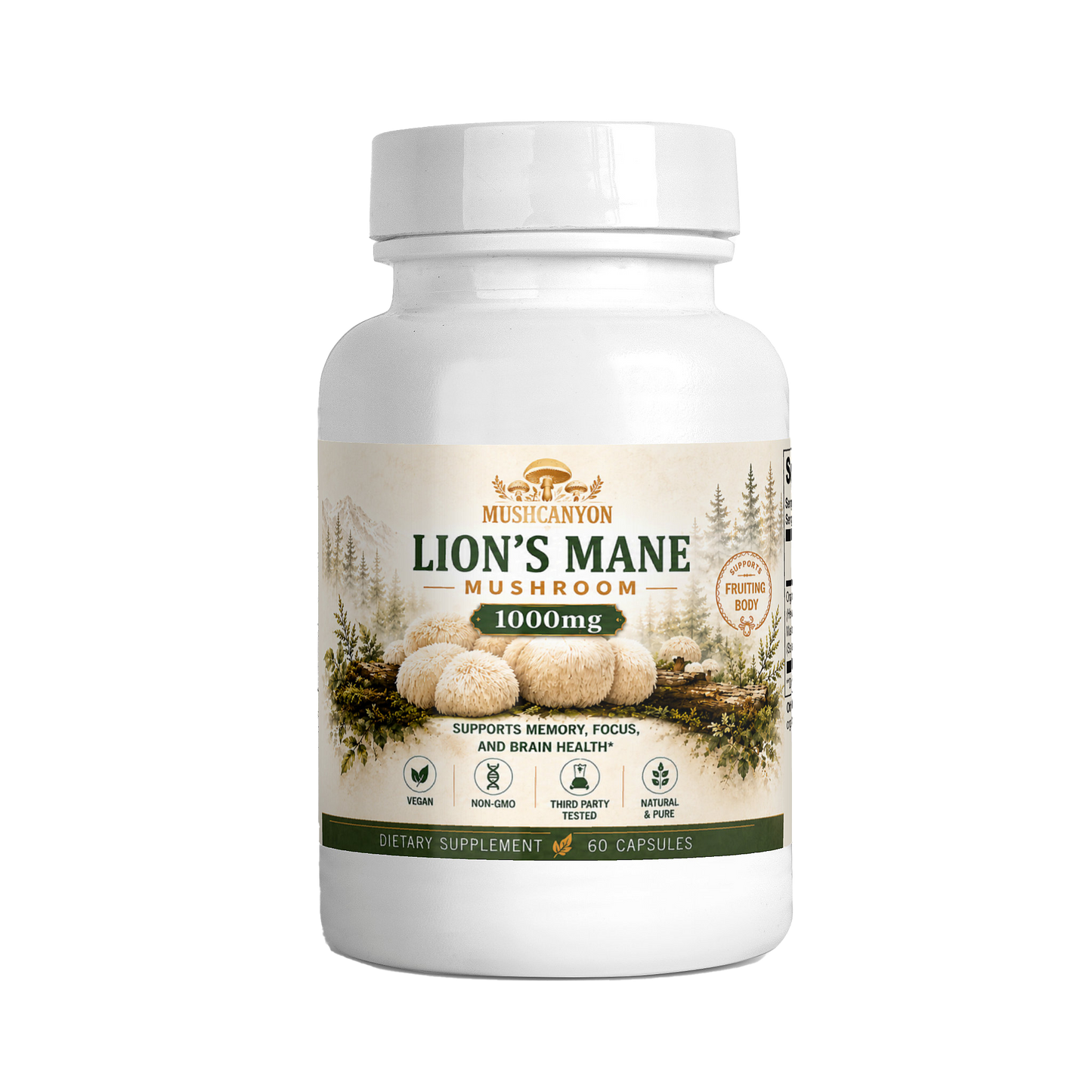 MushCanyon Lion’s Mane Mushroom (New look Same Formula)