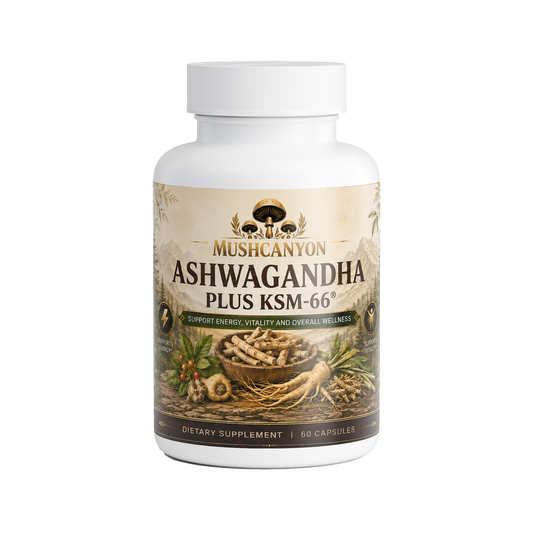 MushCanyon Ashwagandha KSM-66(New look Same Formula)