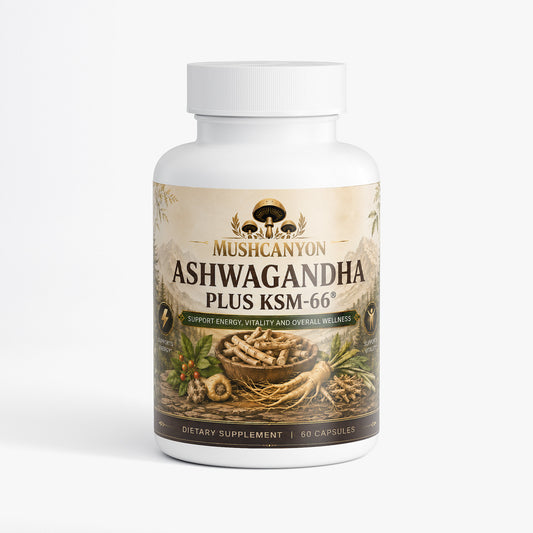 MushCanyon Ashwagandha KSM-66(New look Same Formula)