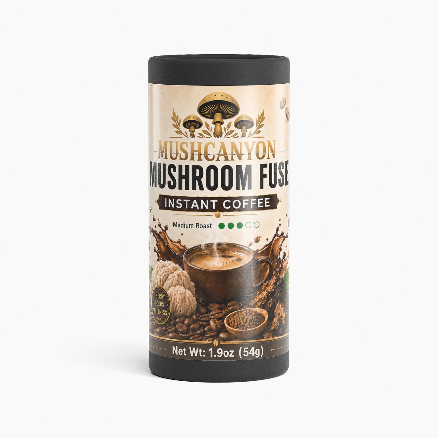 MushCanyon Mushroom Fuse Instant Coffee (Medium Roast)