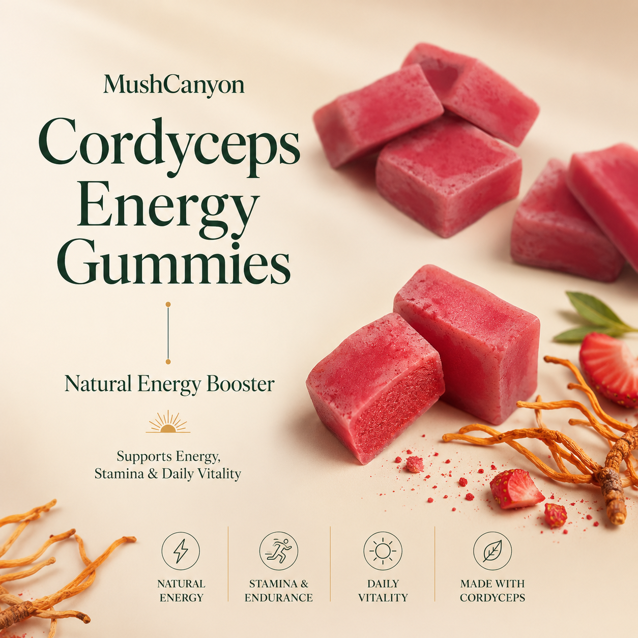 MushCanyon Cordyceps Energy Gummies