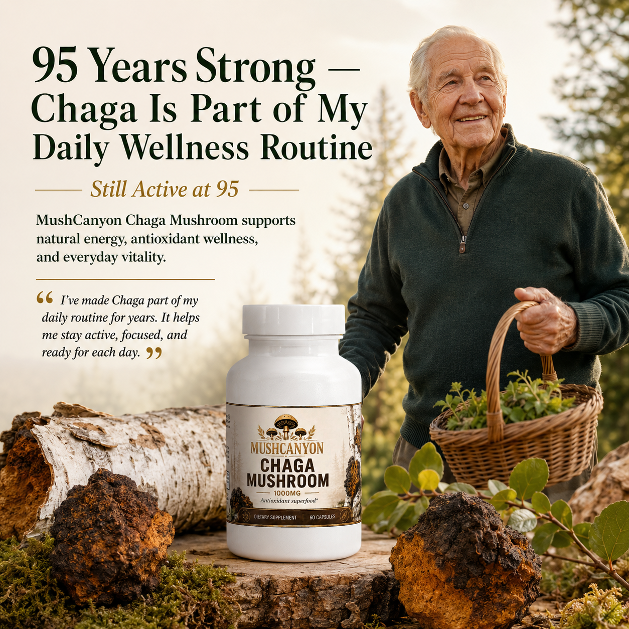 MushCanyon Chaga Mushroom (New look Same Formula)