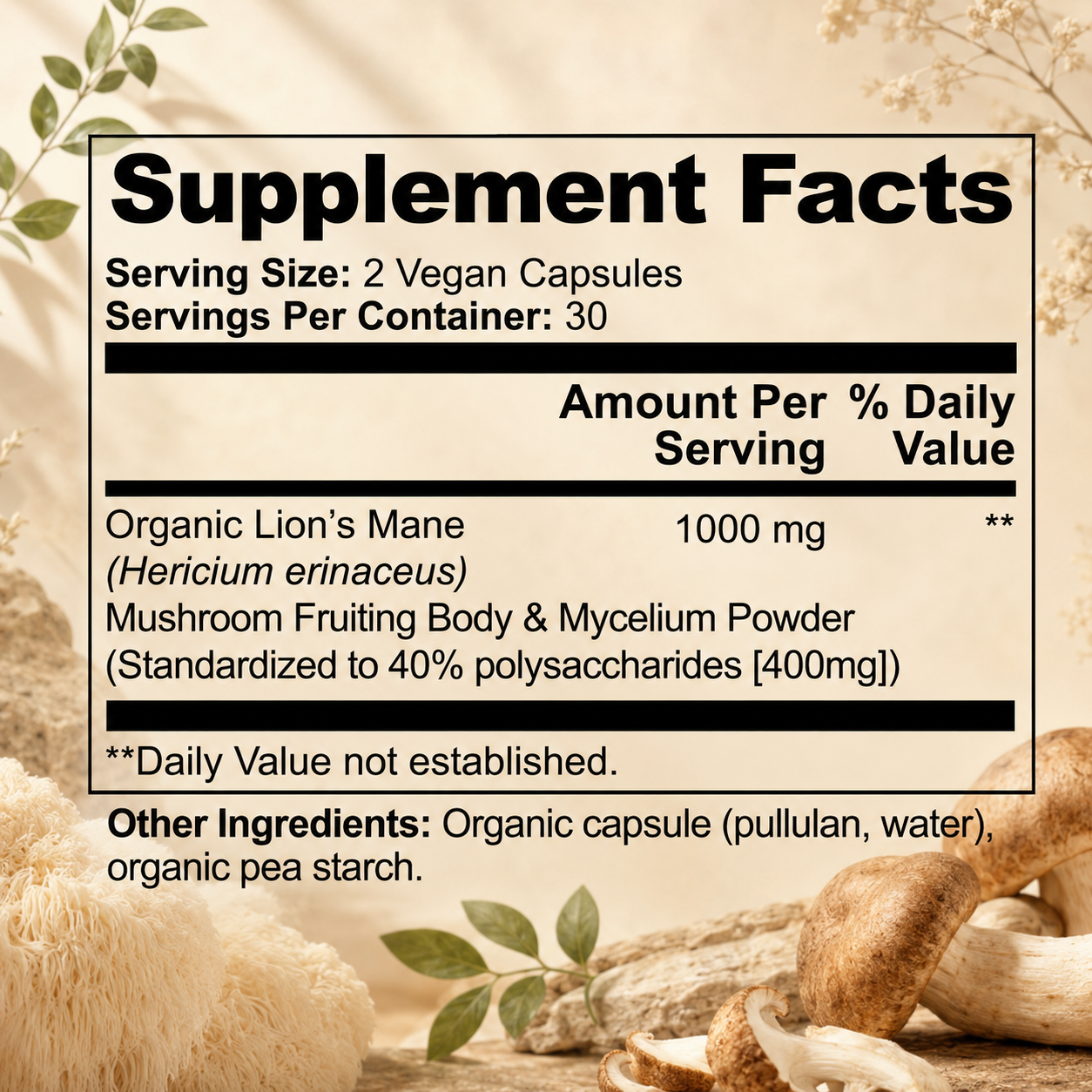 MushCanyon Lion’s Mane Mushroom (New look Same Formula)
