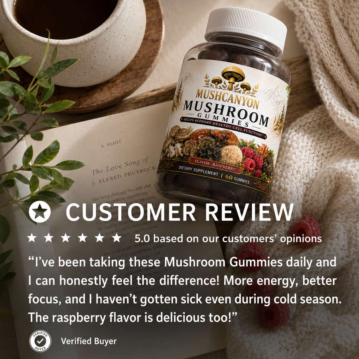 Mushcanyon Mushroom Gummies (New look Same Formula)
