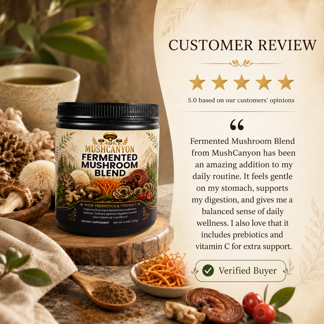 MushCanyon Fermented Mushroom Blend(New look Same Formula)