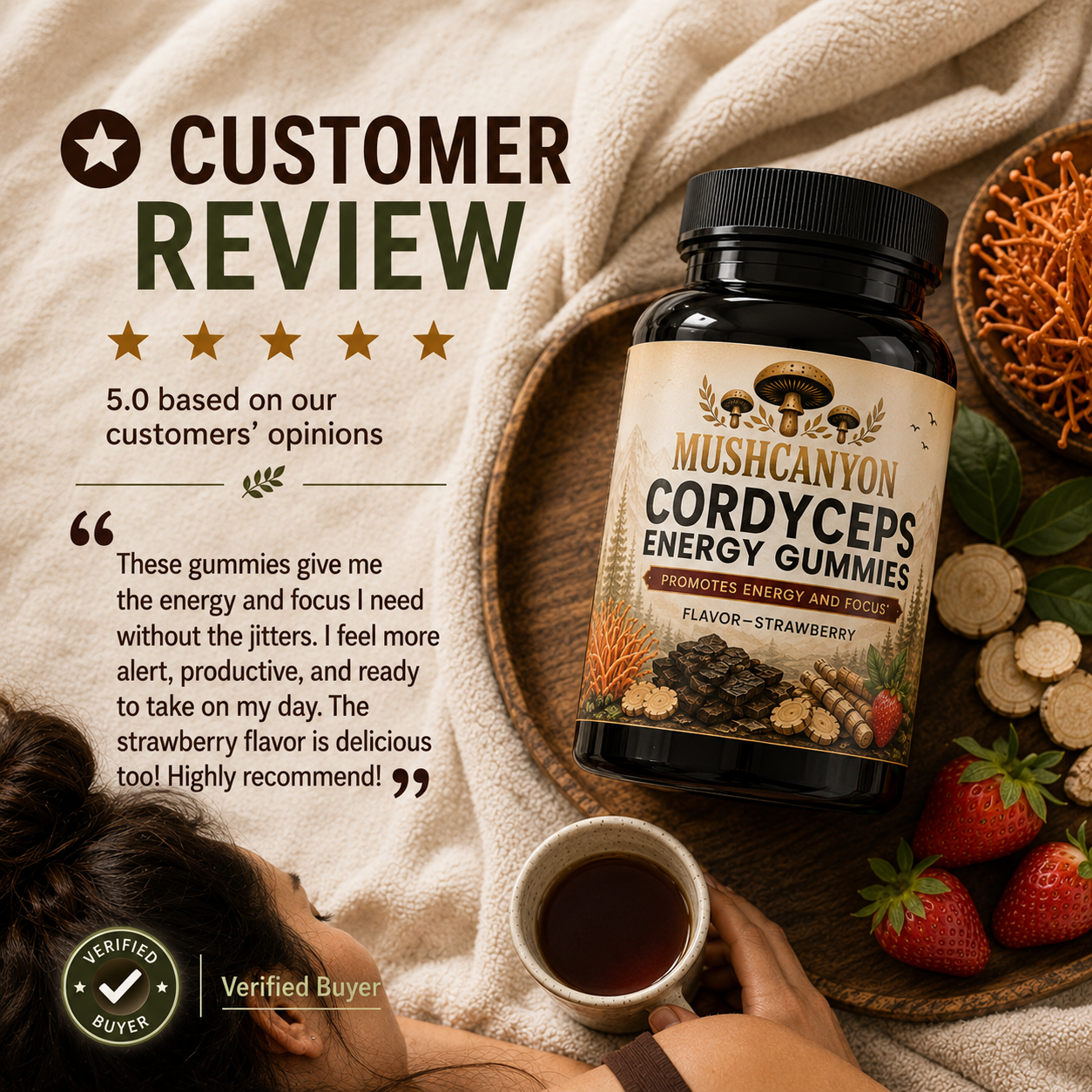 MushCanyon Cordyceps Energy Gummies