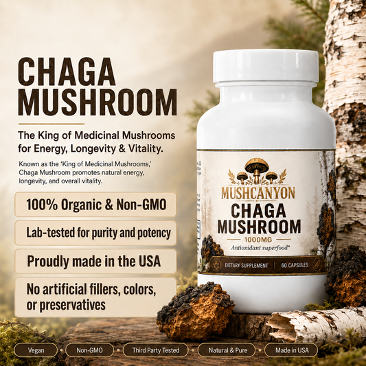 MushCanyon Chaga Mushroom (New look Same Formula)